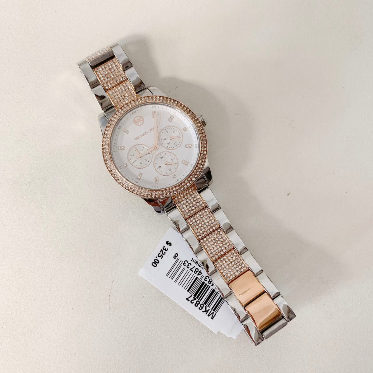Michael Kors MK6827 Tibby Multifunction Two-Tone Stainless Steel Watch Michael Kors MK6827 Tibby Multifunction Two-Tone Stainless Steel Watch